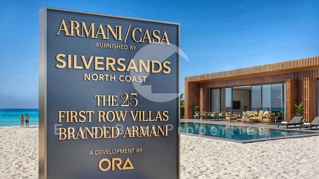 First Row Armani Villa Silver Sands North Coast